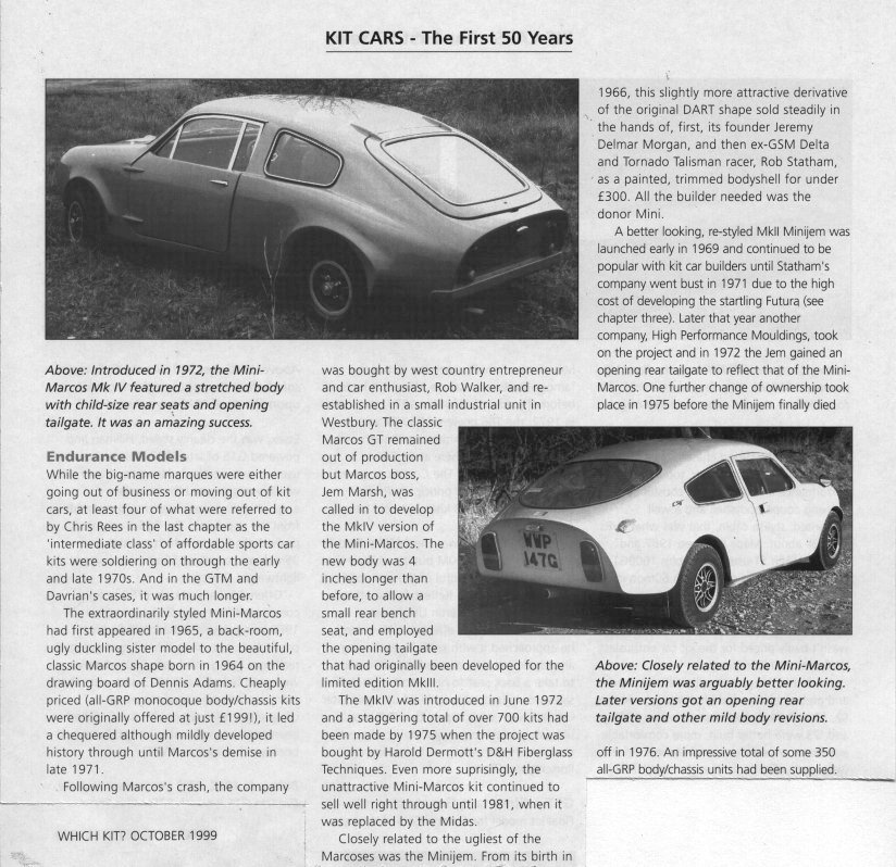 Kit Cars - 1st 50 years